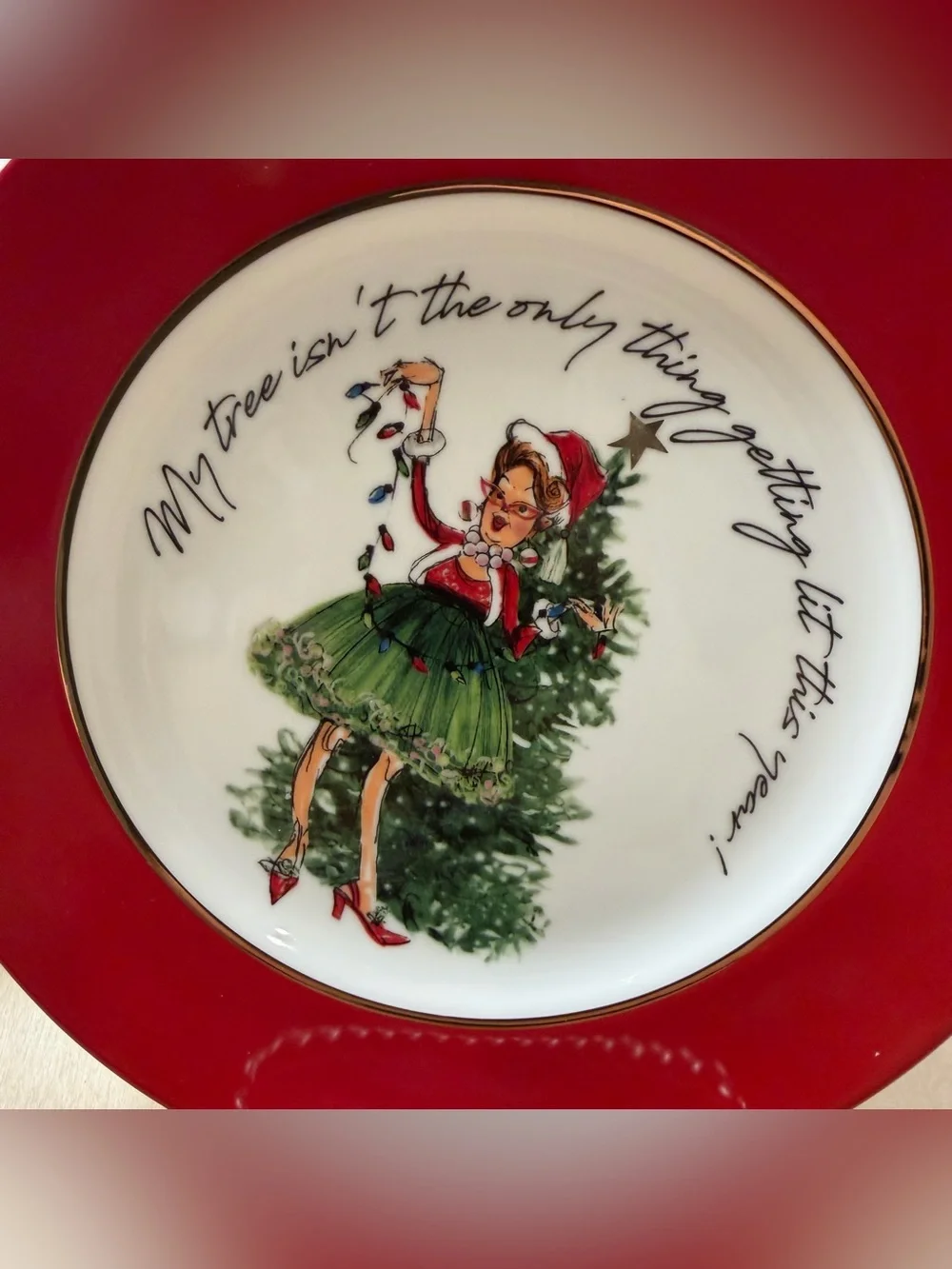 Frontgate Vintage Katherine Collection App Plates W/Whimsical Sayings Set Of 4